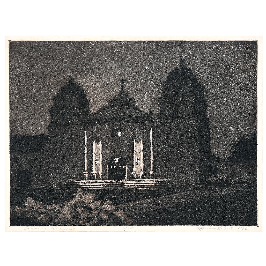 Frances Marian Hebert "Evening Prayers" aquatint (1 of 6)