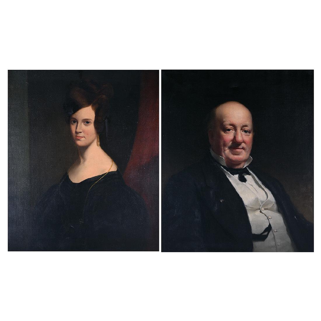 George Eichbaum 2 "Portraits" oil on canvas (1 of 9)