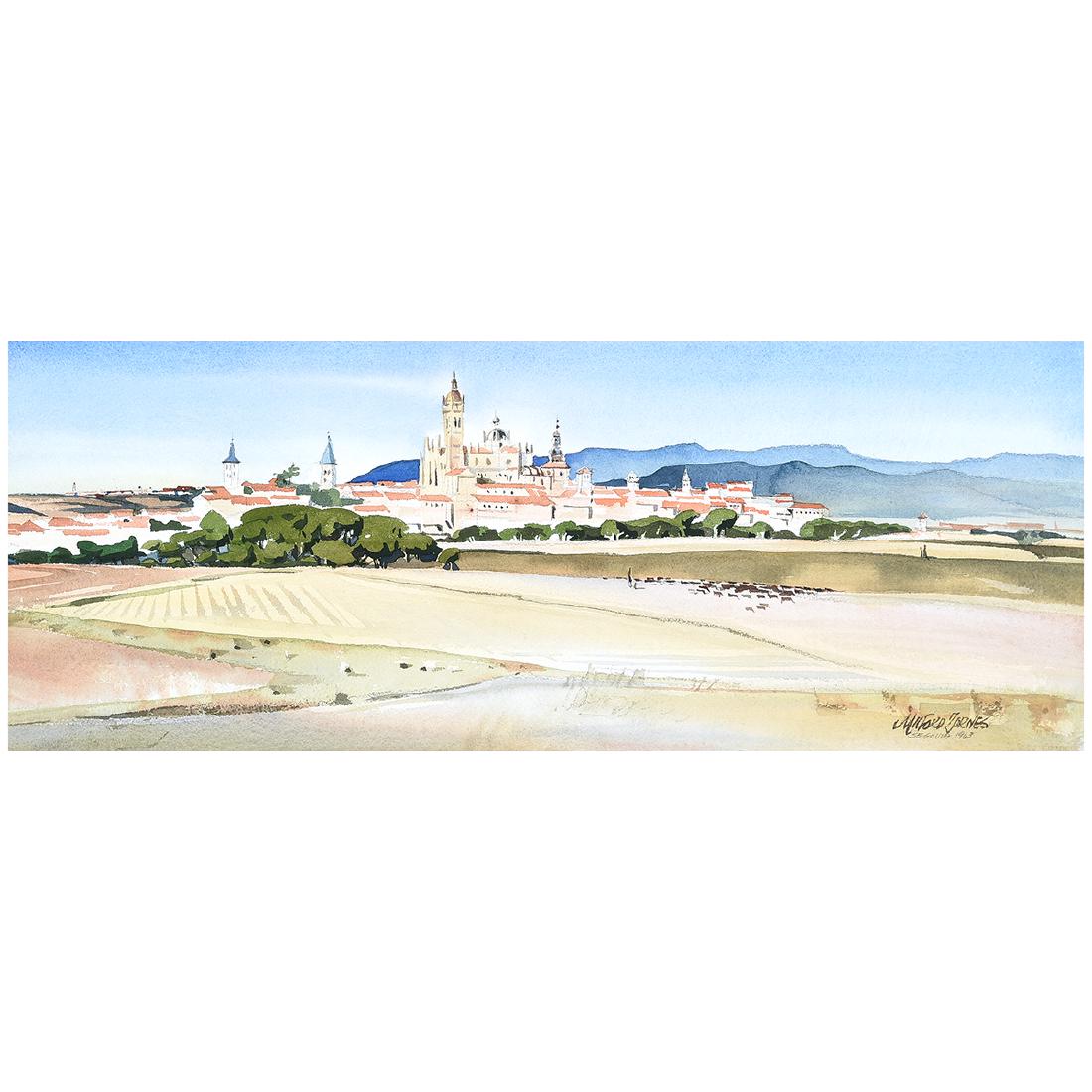 Milford Zornes "View of Italian City" watercolor (1 of 5)