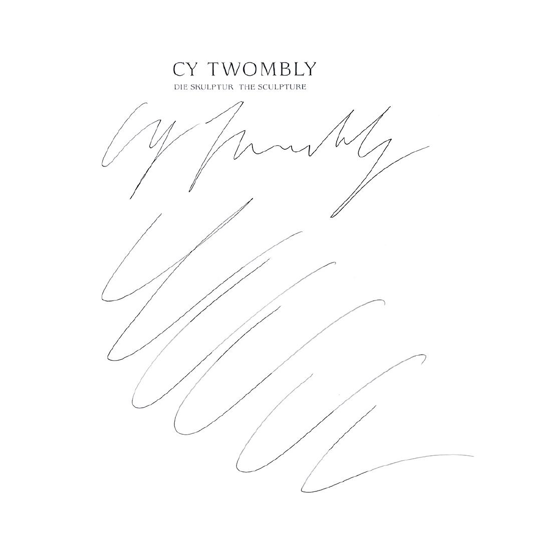 Cy Twombly "The Sculpture" signed book page (1 of 3)