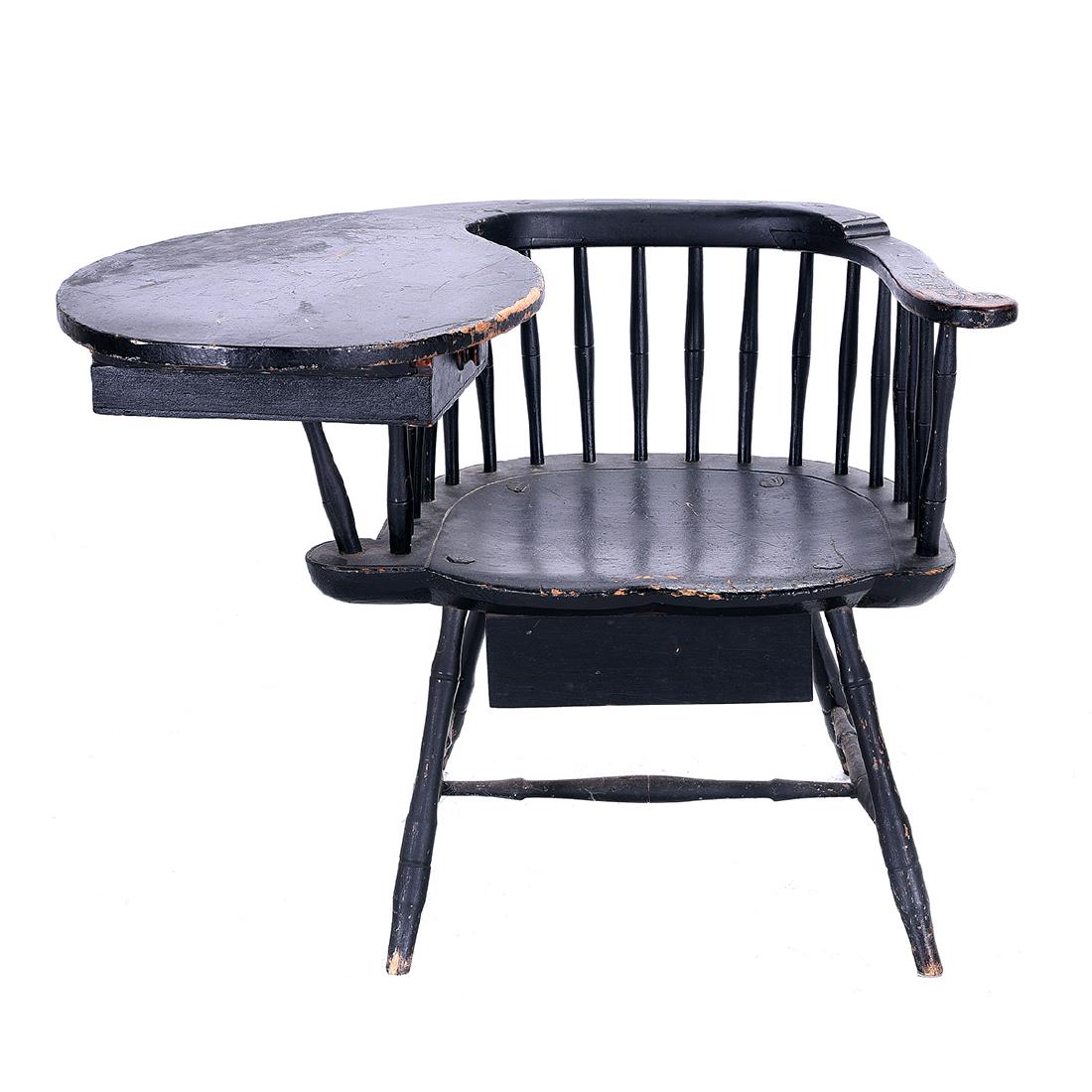 American Painted Writing Arm Windsor Chair (1 of 5)