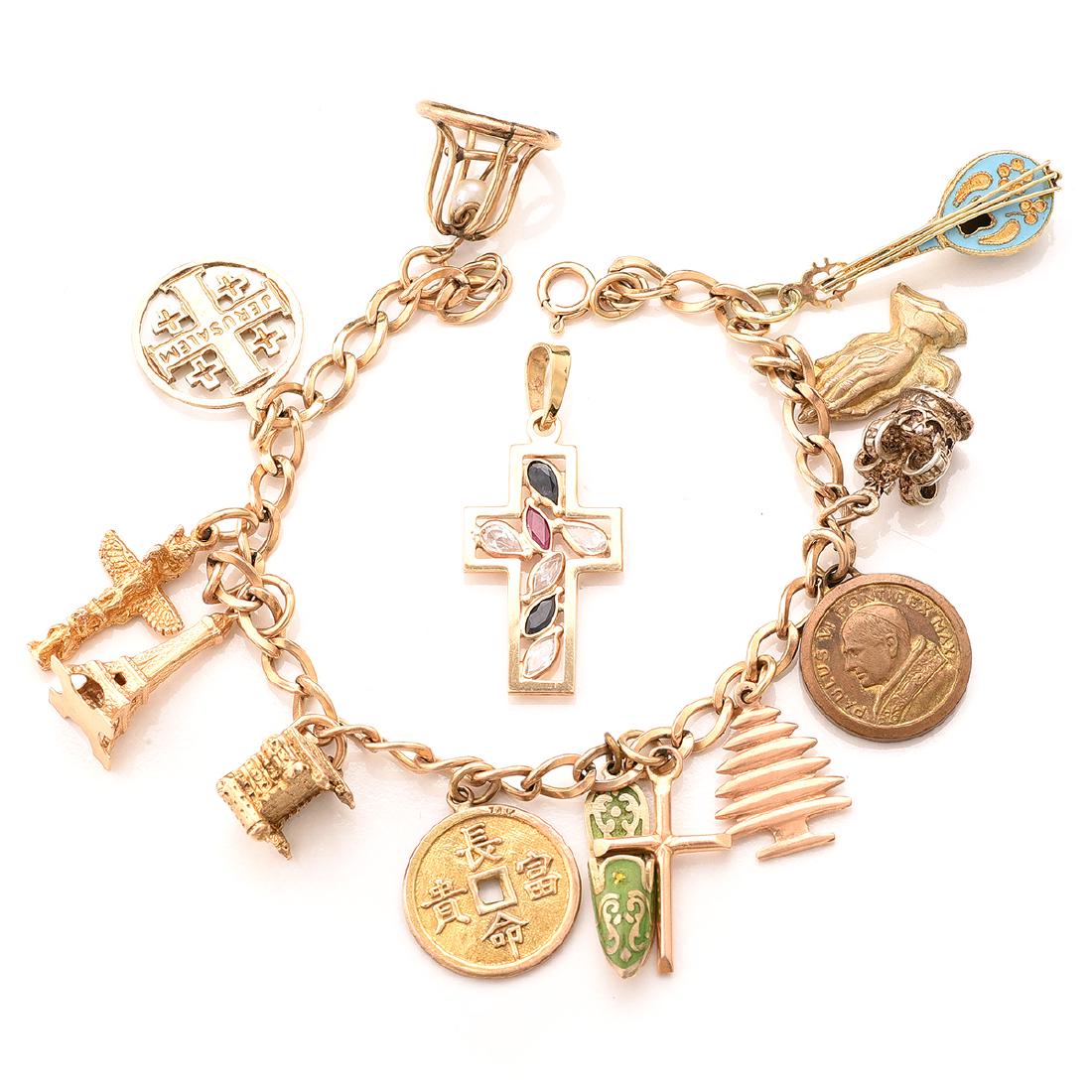 Enamel, 14k Yellow Gold, Gold-Filled, Metal Charm (1 of 5)