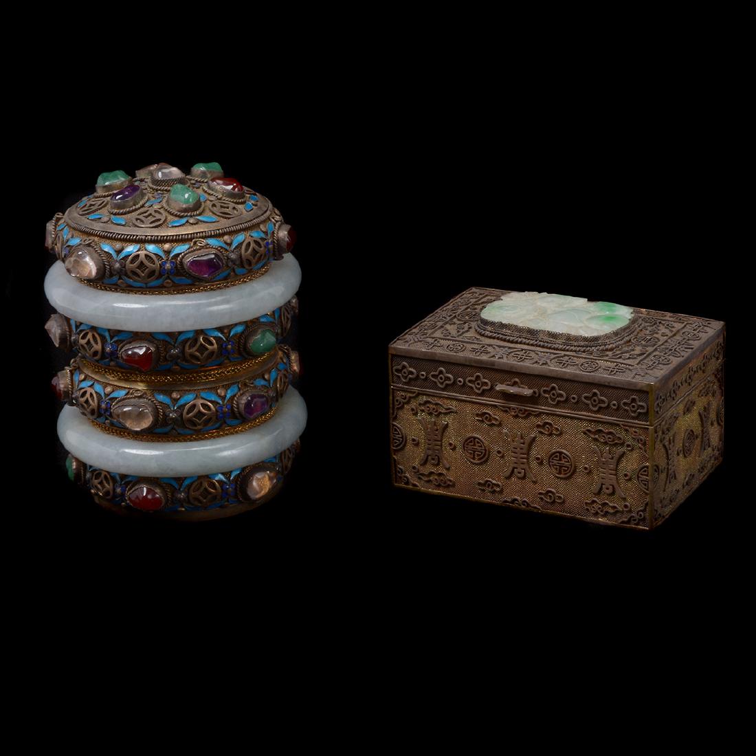 Two Gilt Silver Boxes, Republic Period (1 of 10)