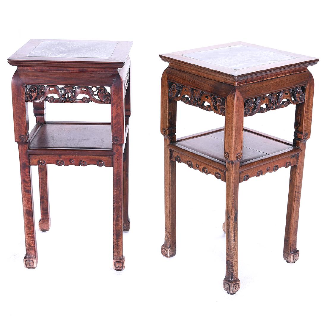 Pair of Rosewood Stands*, Late 19th/Early 20th C (1 of 4)
