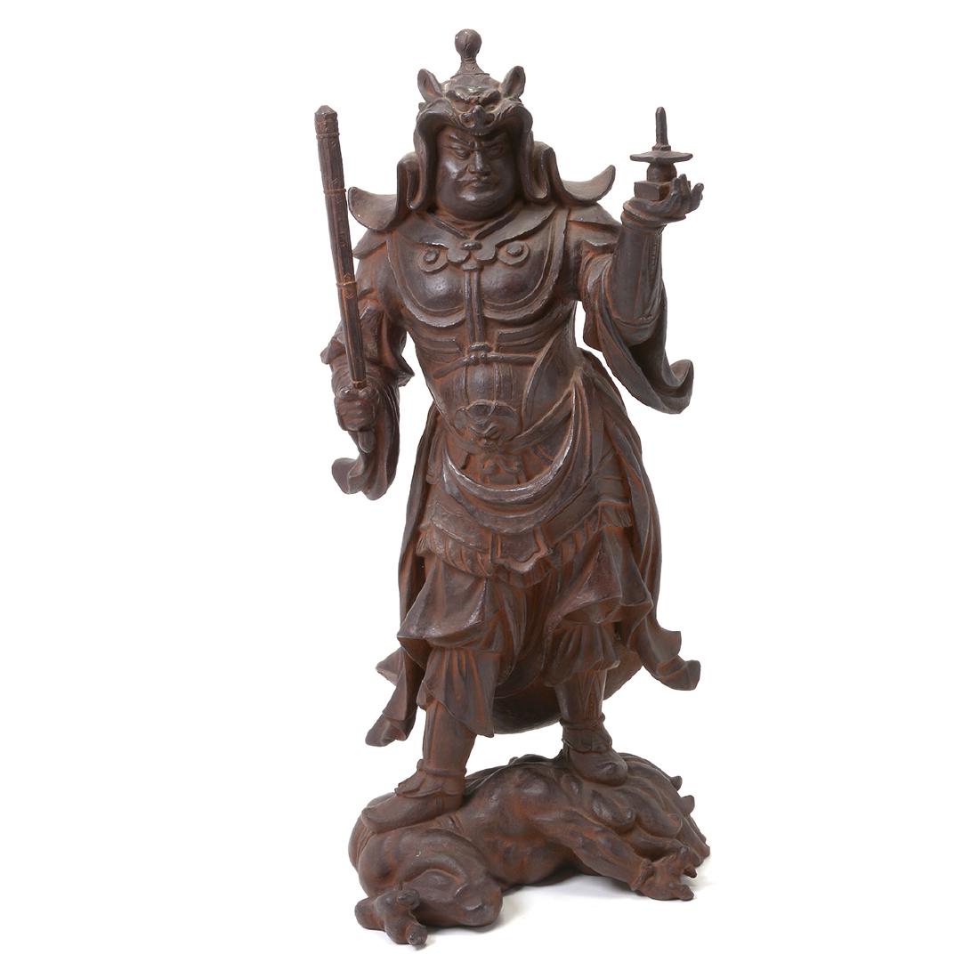 Japanese Bronze Guardian Figure (1 of 9)