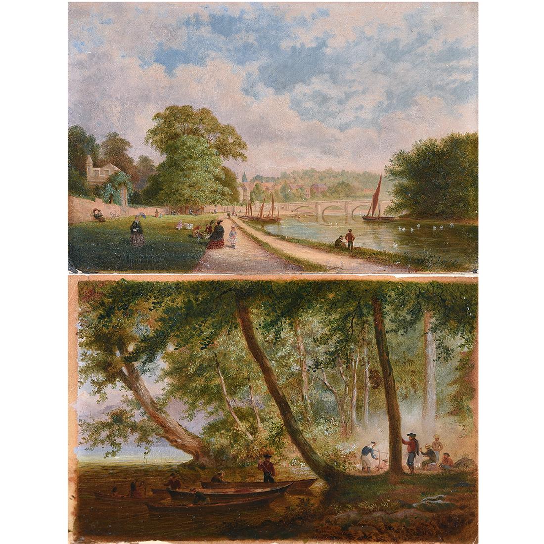 Pair of George Henry Burgess oil on board (1 of 6)