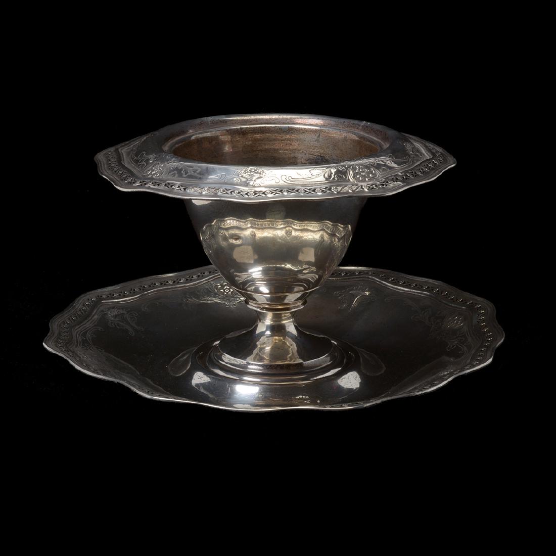 Sterling Footed Centerpiece with Matching Under Tray (1 of 9)