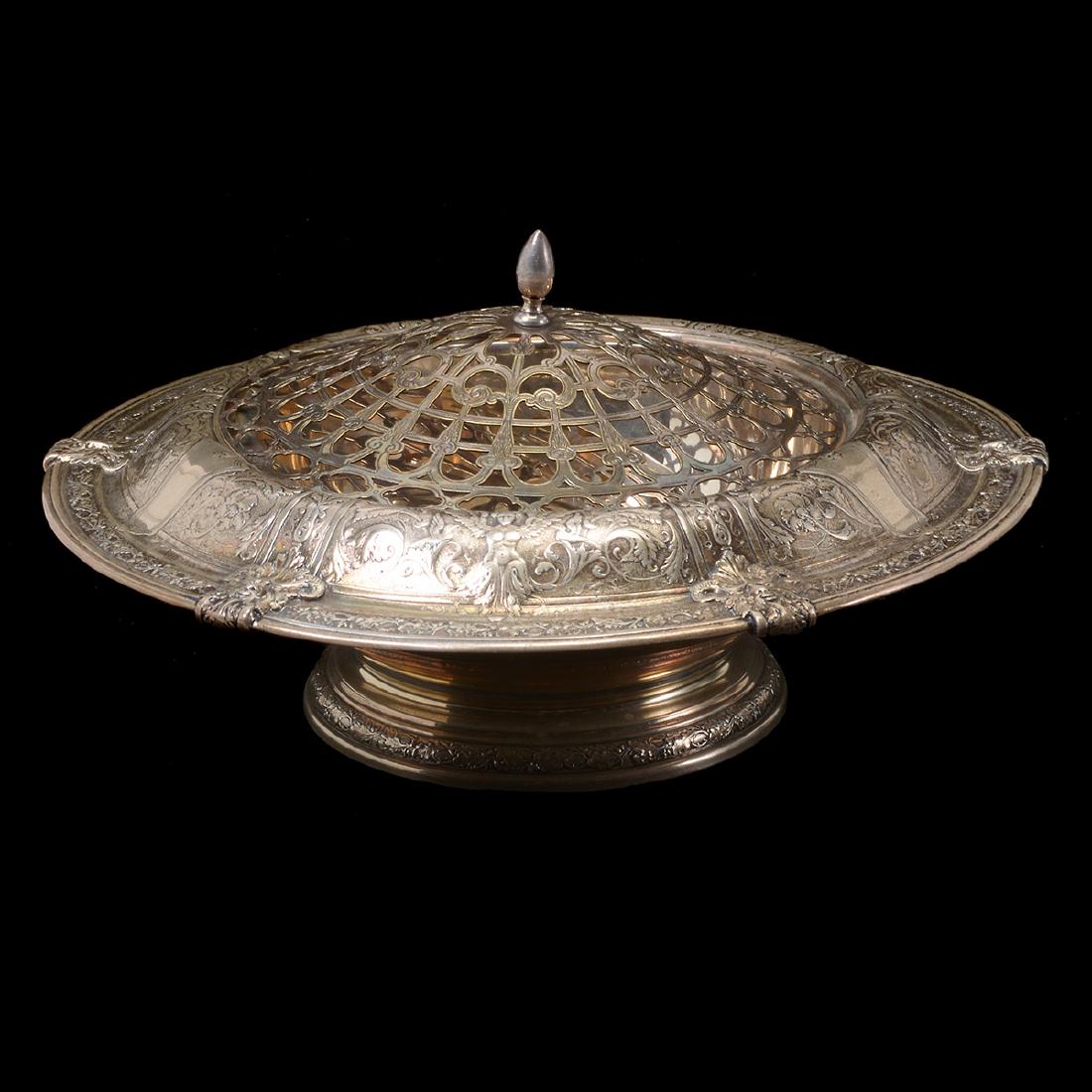 Gorham Sterling "Florenz" Centerpiece with Flower Frogs (1 of 9)