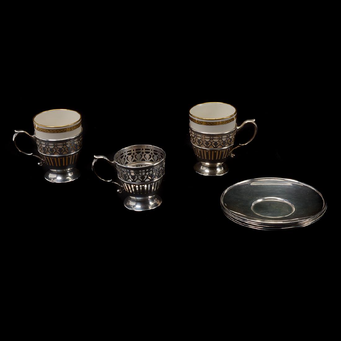 Nine Tiffany & Co. Sterling Cup Holders with Lenox (1 of 6)