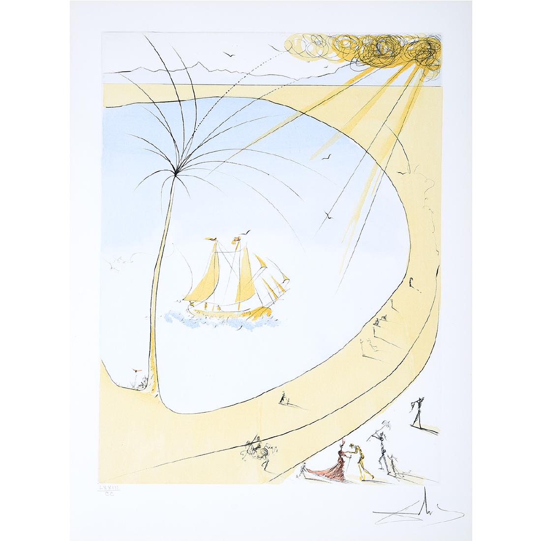 Salvador Dali "Homage to Picasso" etching with added (1 of 6)