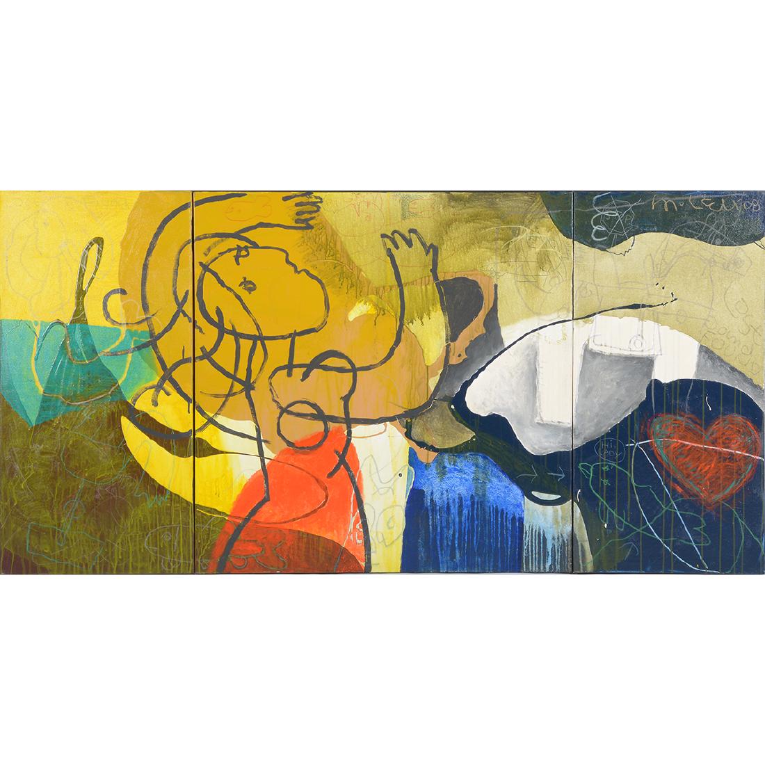 Michael Leu "Lost and Found" mixed media triptych (1 of 7)