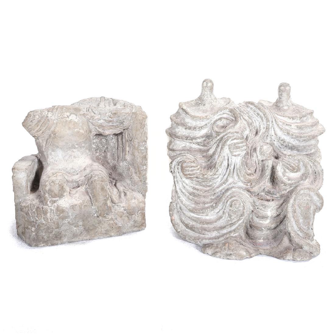 Emil Lazarevich 2 "Female Figures" concrete sculptures (1 of 7)