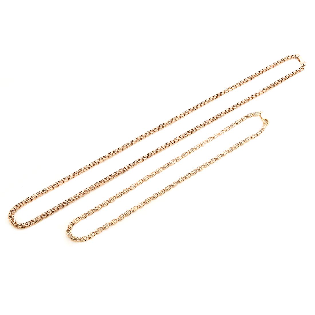 Collection of Two 10k Rose Gold Neck Chains. (1 of 4)