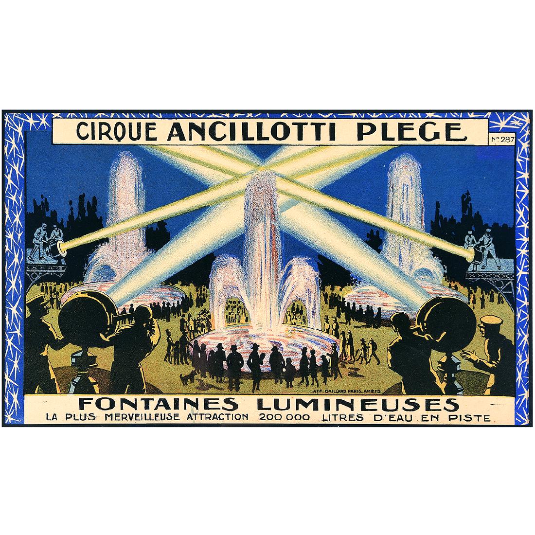 French School "Cirque Ancillotti Plege..." color litho (1 of 5)