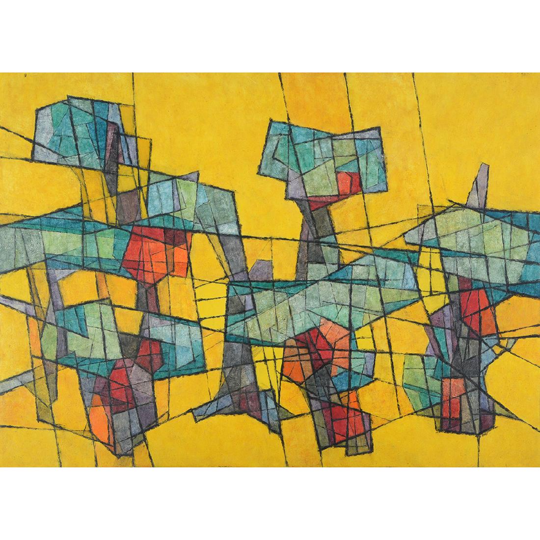 Hildegarde Haas "Dawn Trees" casein on masonite (1 of 6)