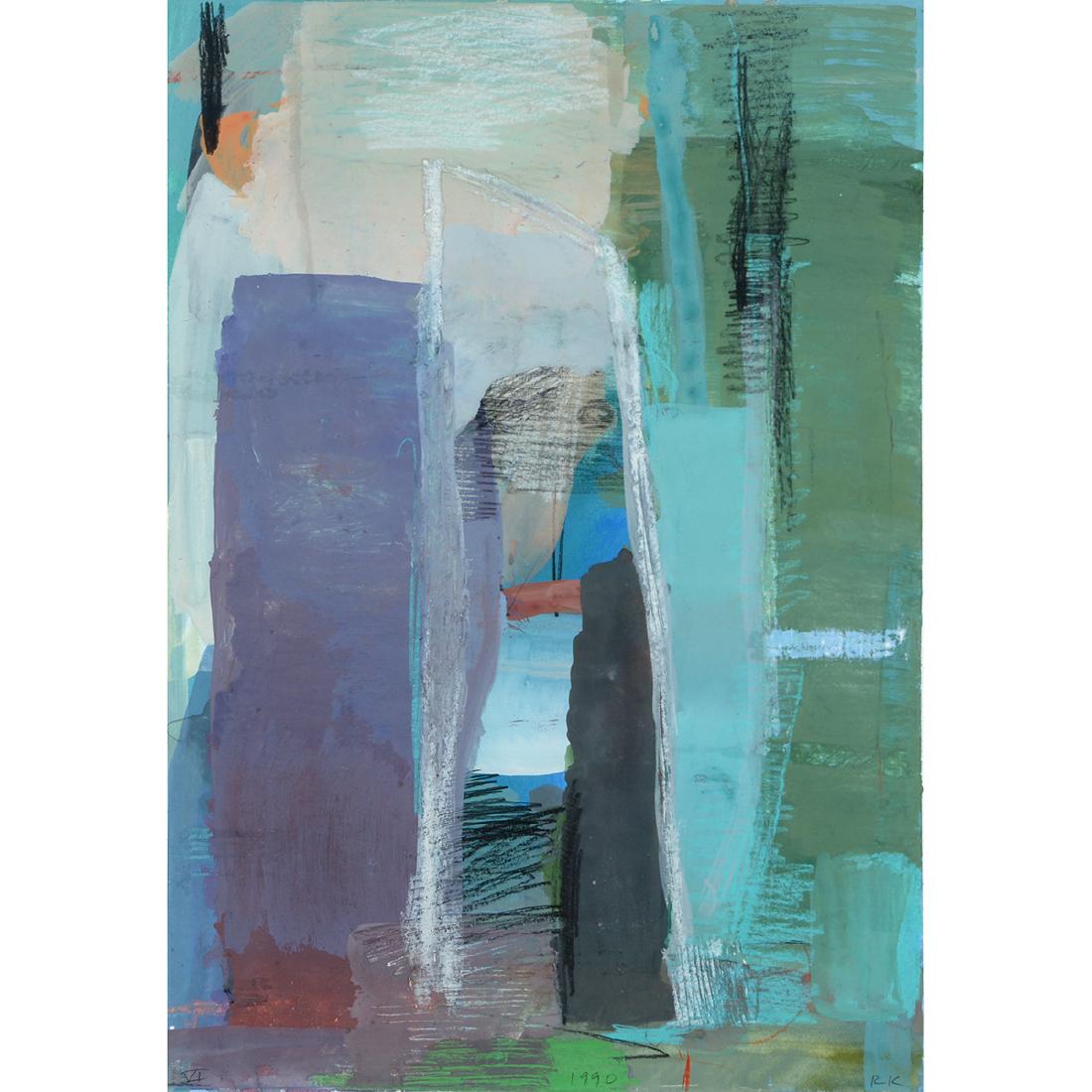 Robert Kelly "Santa Fe VI, 1991" gouache on paper (1 of 7)