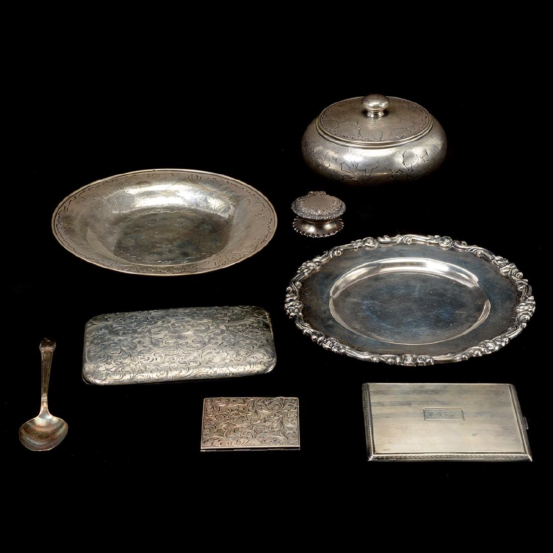 Sterling Boxes, Covered Jar, and Trays (1 of 10)
