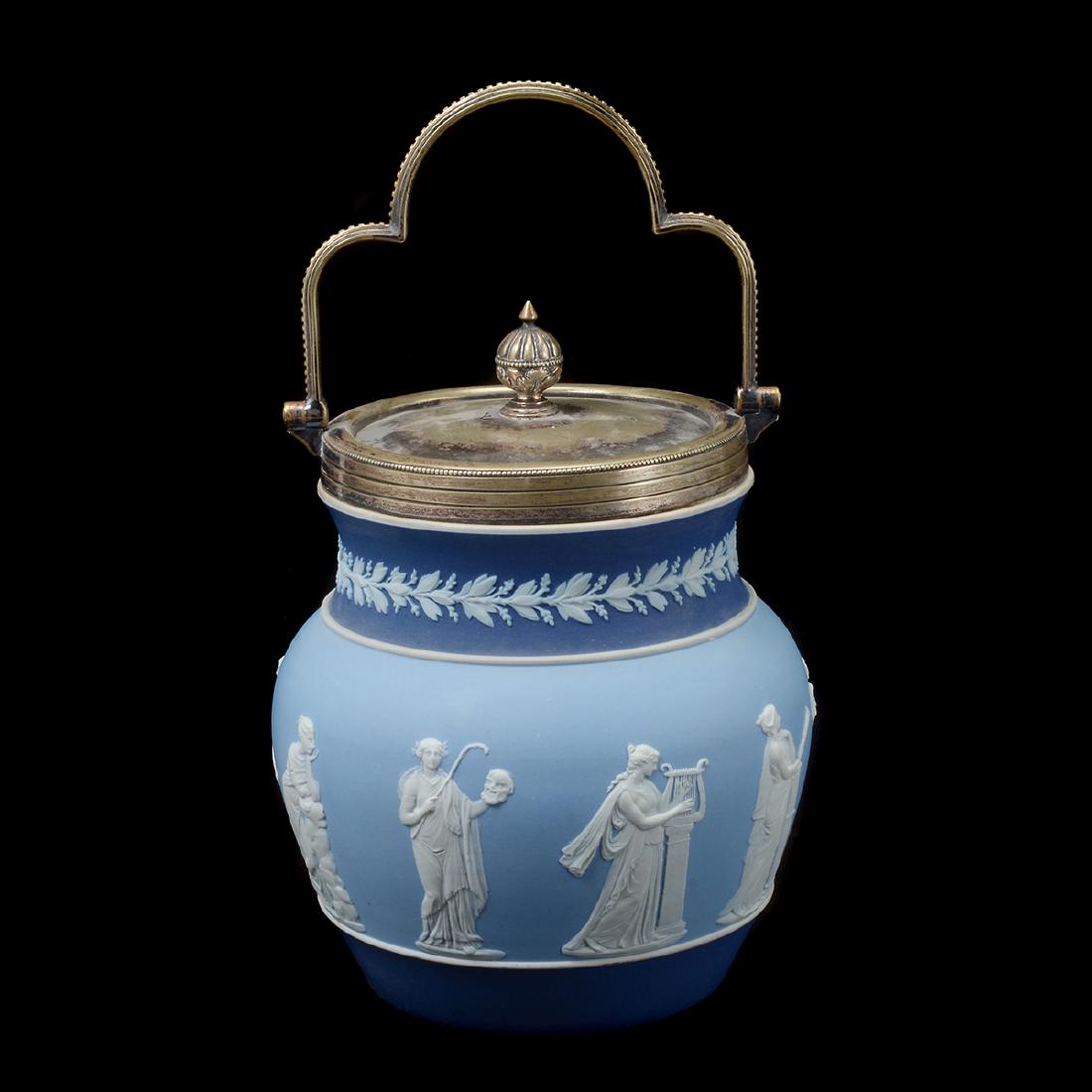 Wedgwood Three Color Jasper Biscuit Barrel (1 of 9)
