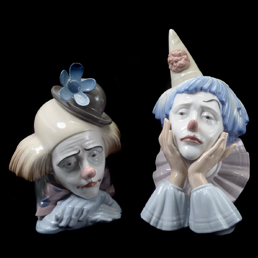 Two Lladro Clown Busts Designed by Jose Puche (1 of 10)