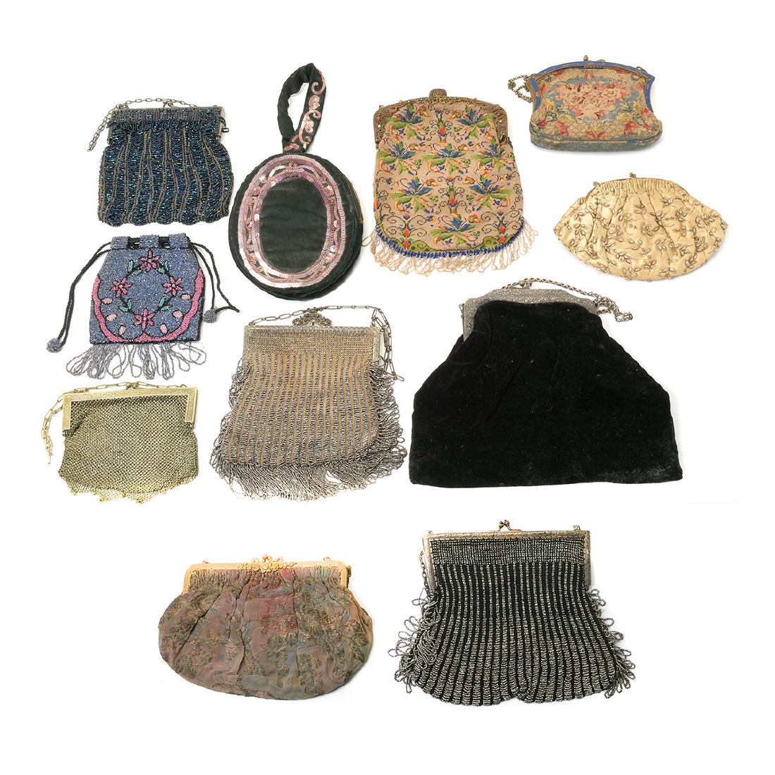 Eleven Cloth, Beaded and Mesh Purses (1 of 6)