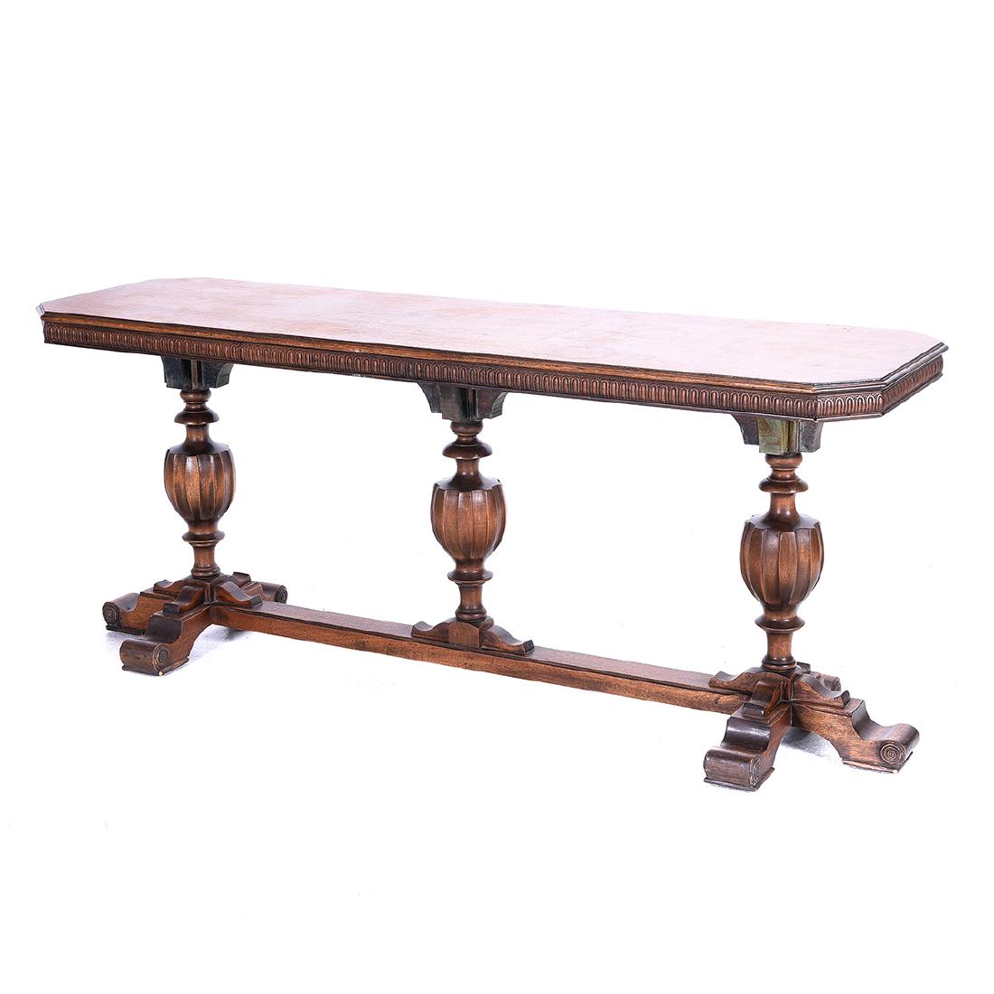 Italian Renaissance Style Walnut Library Table (1 of 4)