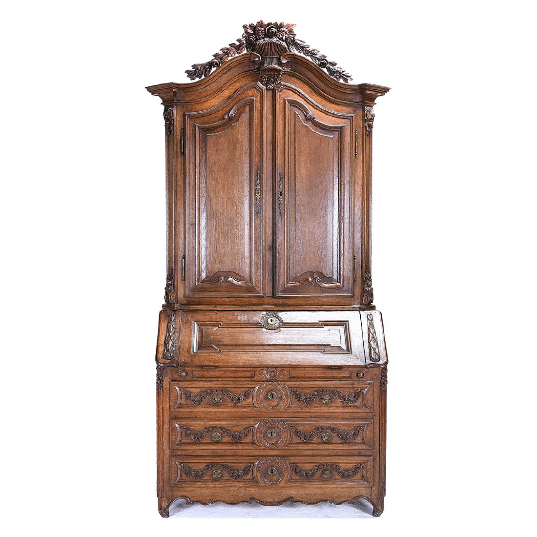 Early 18th Century French Oak Secretaire (1 of 7)
