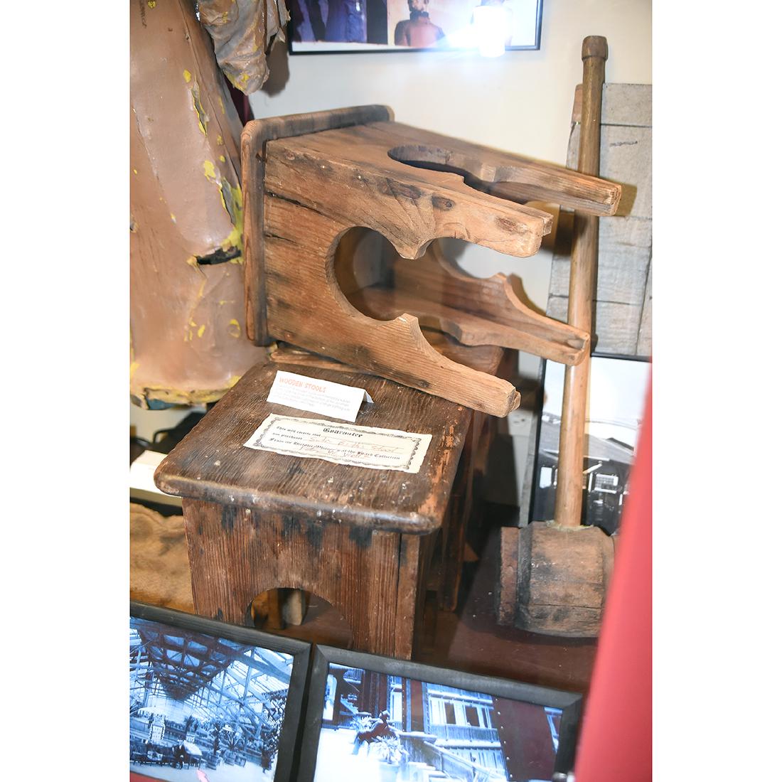 Three Small Wooden Stools from Sutro Baths (1 of 1)