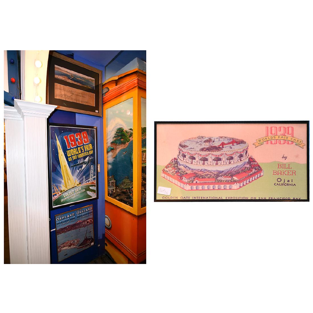 Four Framed Poster's, World's Fair, Hotel Oakland, (1 of 1)