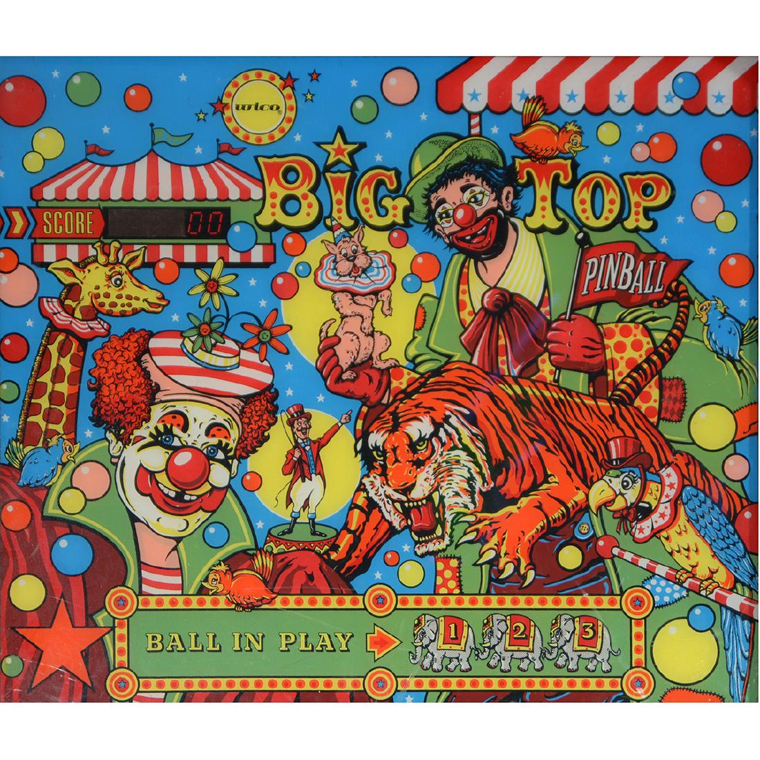 Big Top Pinball Backglass, by Wico (1 of 1)