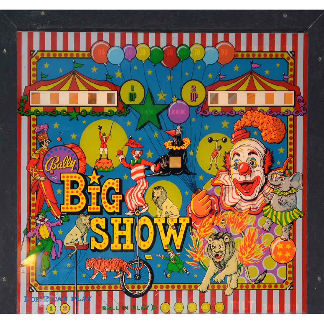 Big Show Pinball Backglass, by Bally