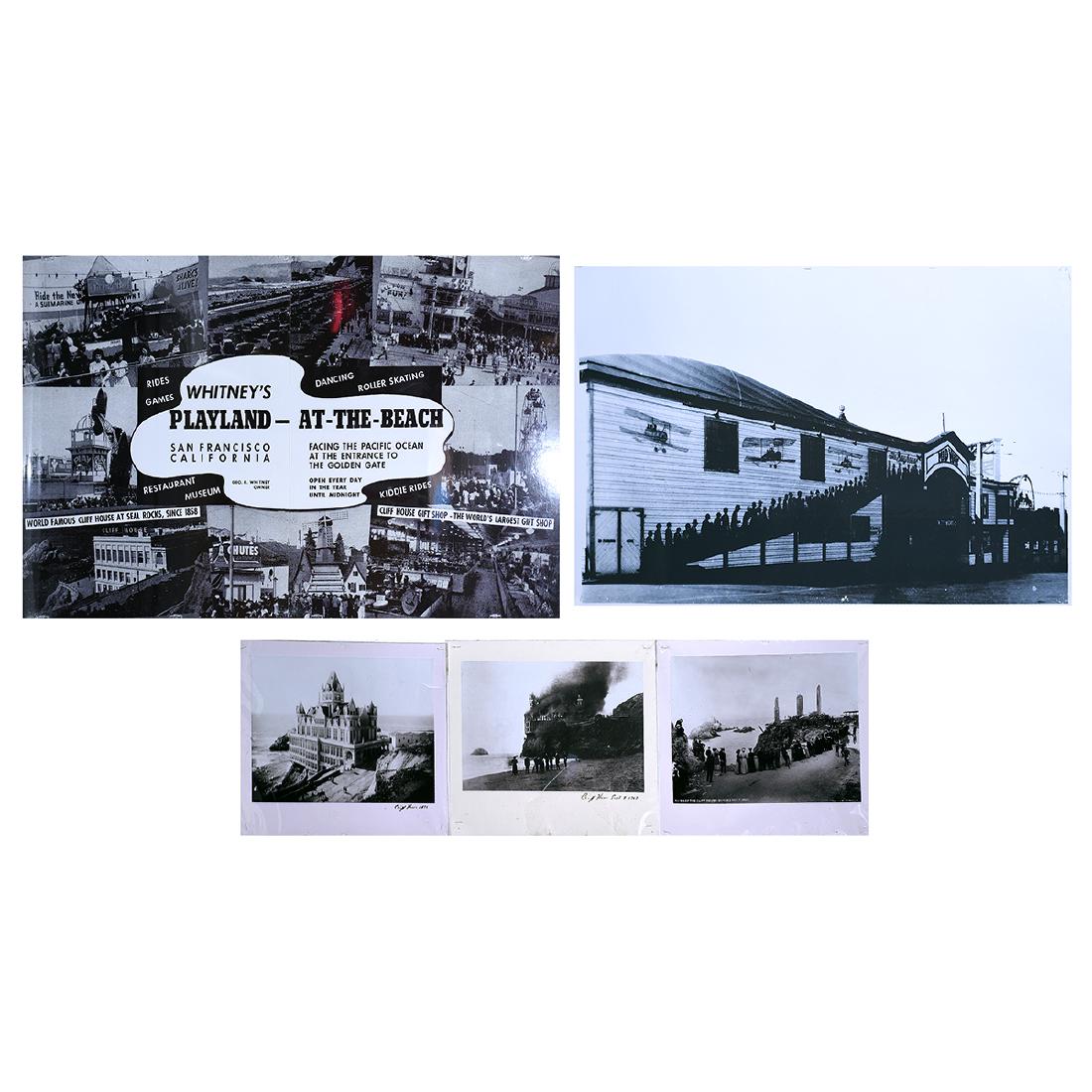 Five Black and White Photographs and Advertisment: Five Black and White Photographs and Advertisment, Includes Playland at the Beach and the Cliff House
