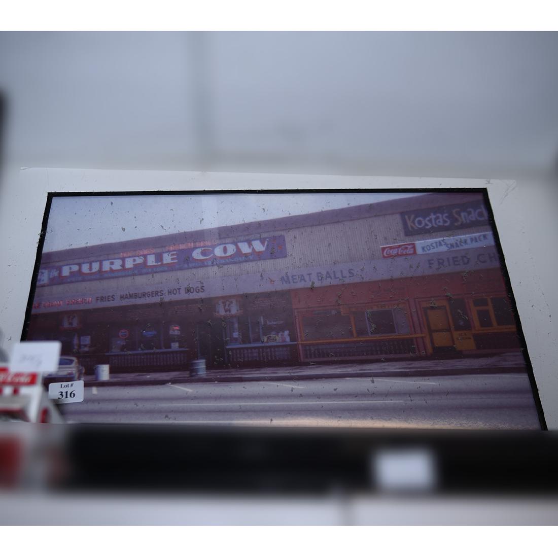 Framed Purple Cow Photograph (1 of 1)