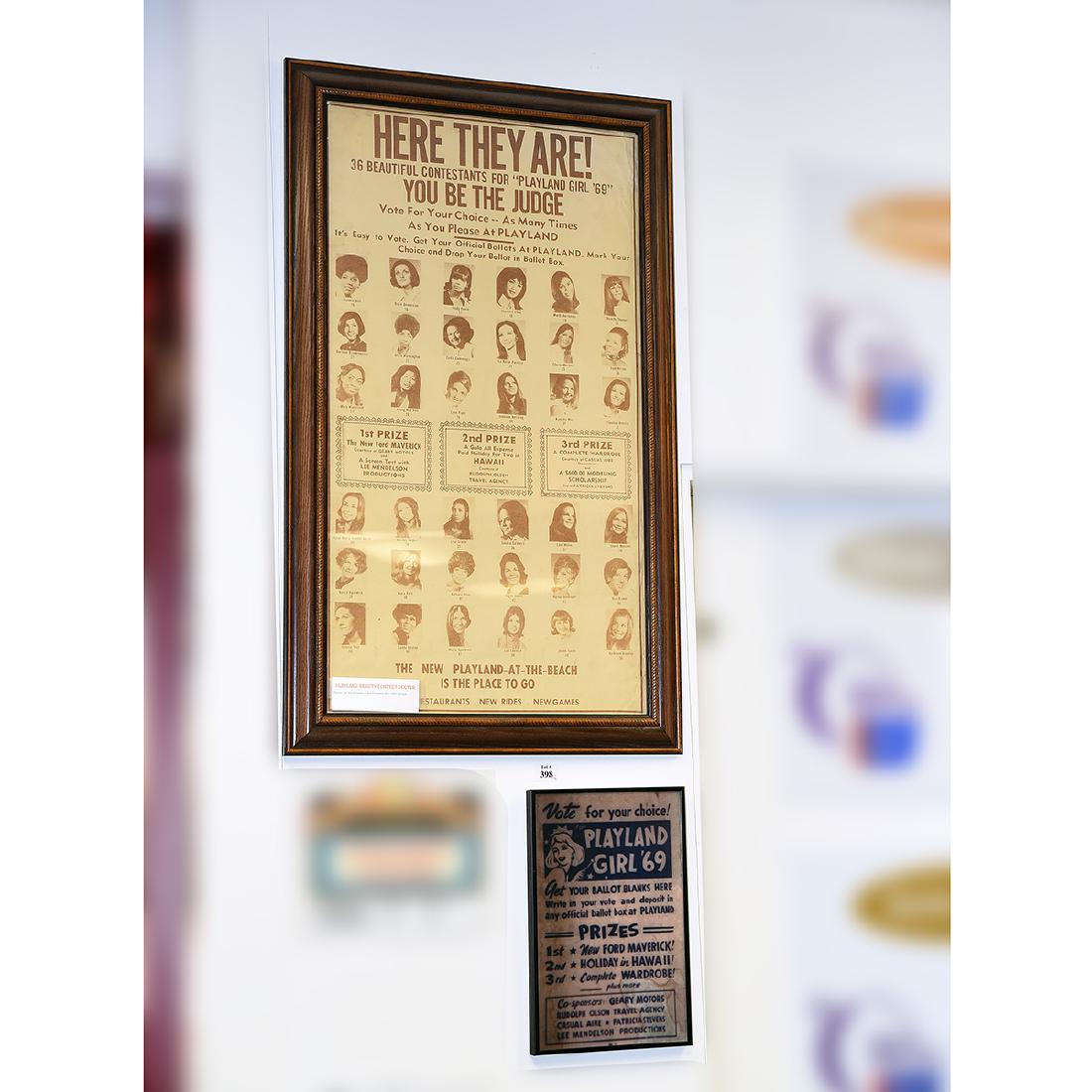 Two Framed Posters, Playland Beauty Contest (1 of 1)