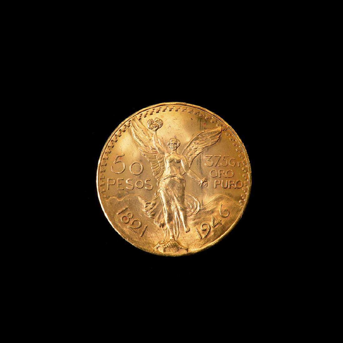 Mexico 1946 50 Pesos Gold Coin In Uncirculated mexico-1946-50-pesos-gold-coin-in-uncirculated
