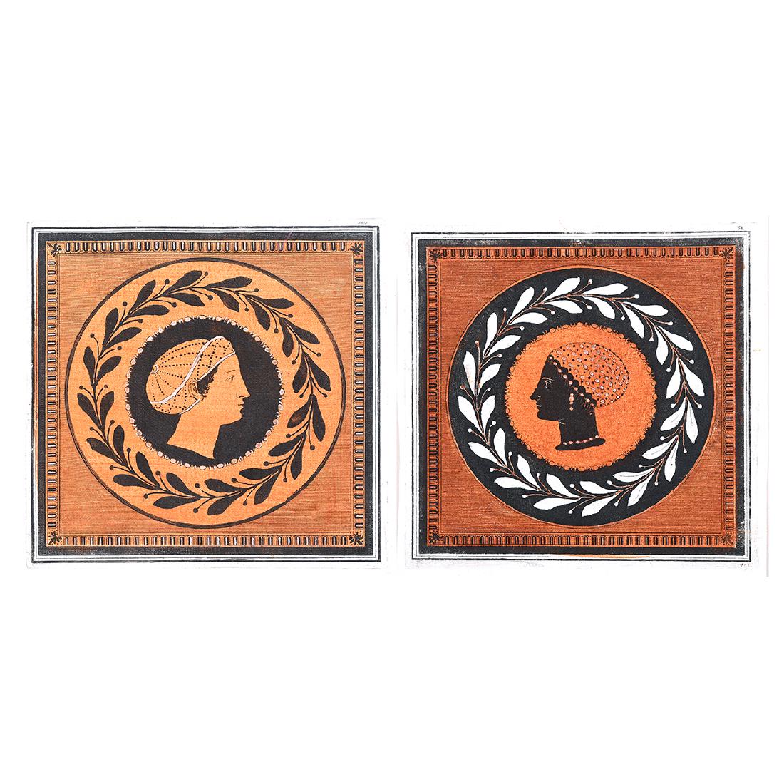 Hamilton Print, 2 "Head of woman in profile w/ Rodelle" (1 of 7)