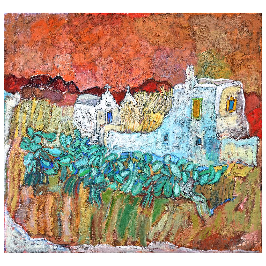 Luis Orozco "Village" oil on canvas (1 of 5)