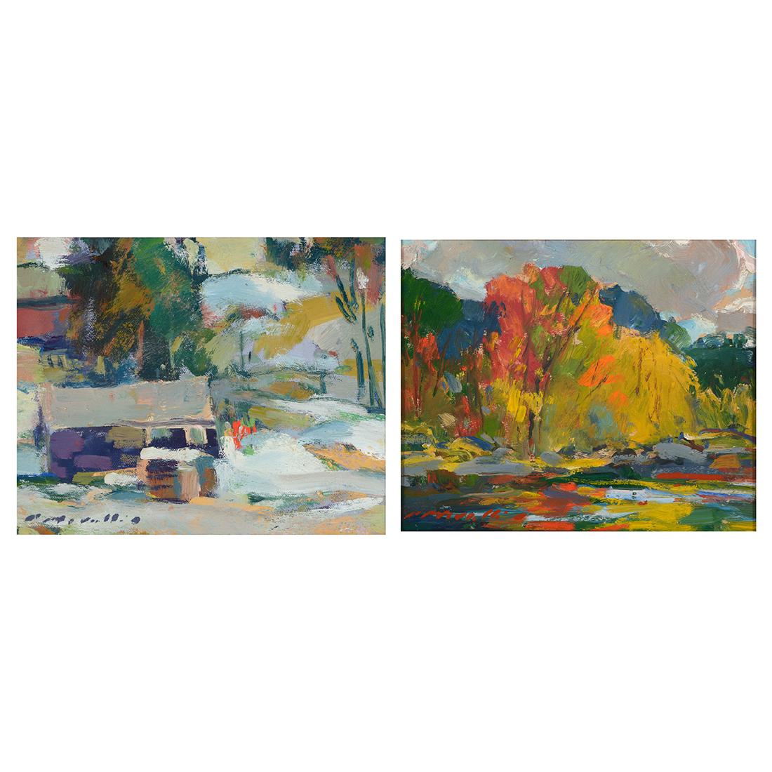 Charles Movalli "Winter Landscape" and "Autumn (1 of 9)