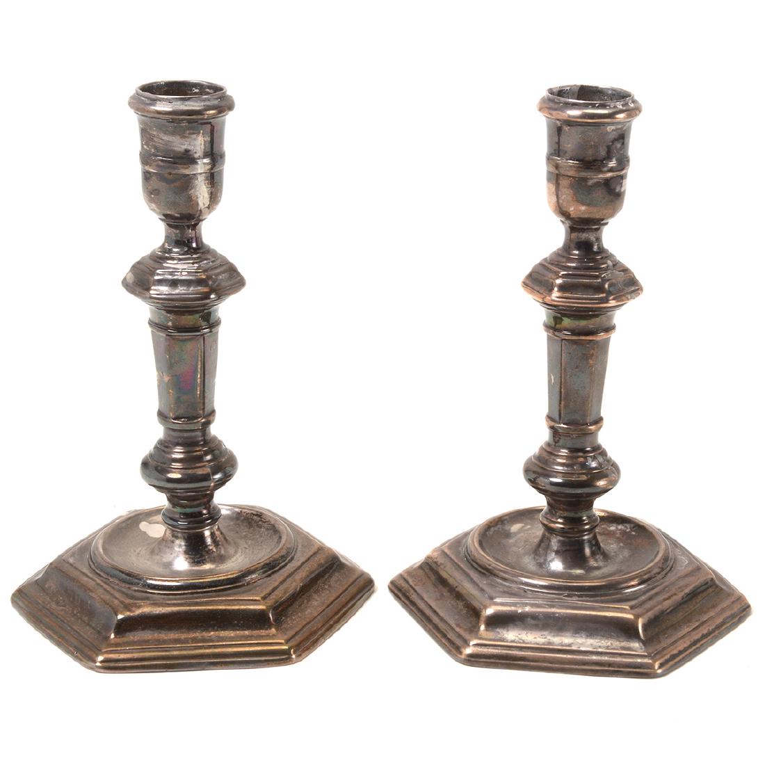 Pair of George I Britannia Standard Silver Candlesticks (1 of 9)