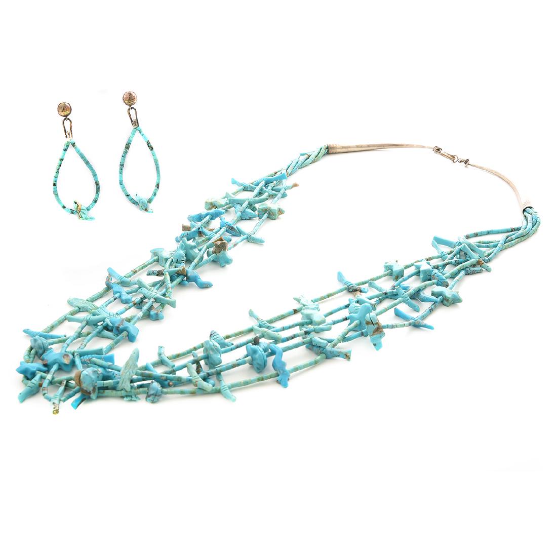 Native American Turquoise, Sterling Silver Fetish (1 of 5)