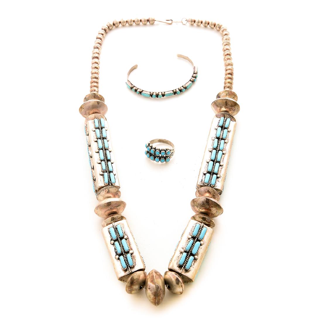 Native American Turquoise, Sterling Silver Jewelry (1 of 5)