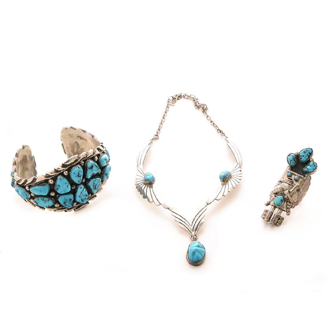 Native American Turquoise, Sterling Silver Jewelry (1 of 9)