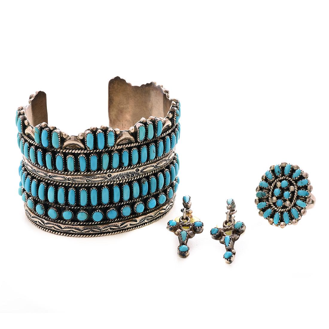 Native American Navajo Turquoise, Sterling Silver (1 of 8)