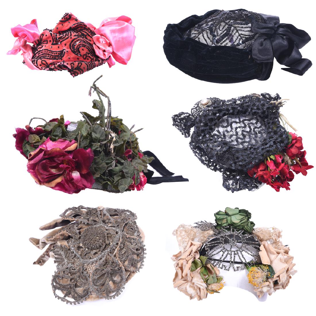 Collection of Six Late 19th/Early 20th Century Hats (1 of 7)