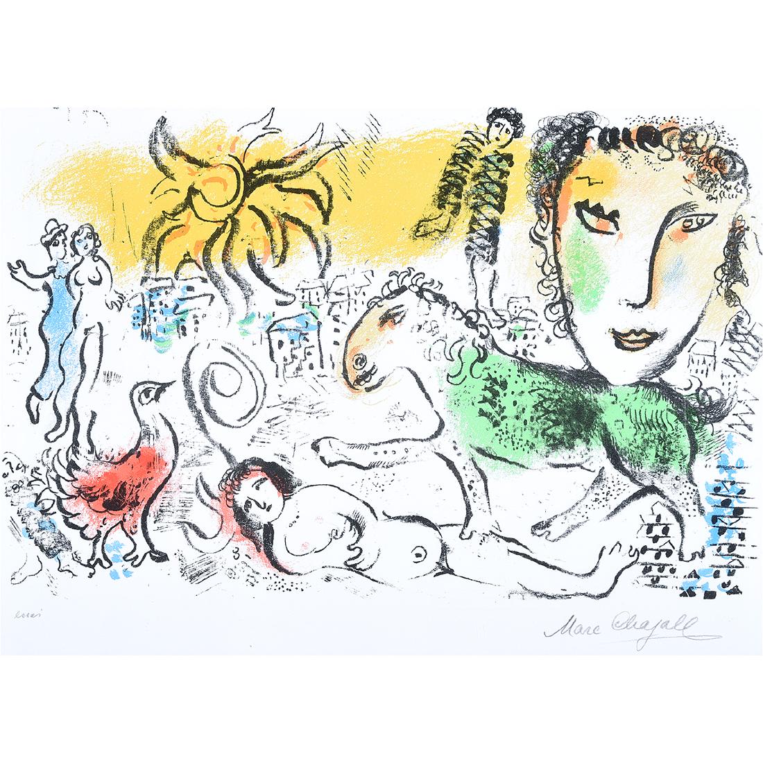 Marc Chagall "The Green Horse" lithograph (1 of 5)