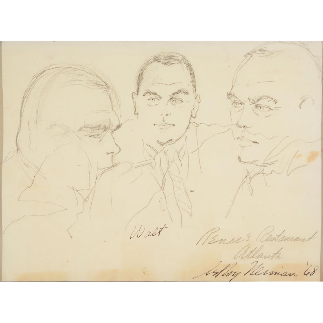 Leroy Neiman "Walt: Renee's Restaurant Atlanta" pencil (1 of 5)