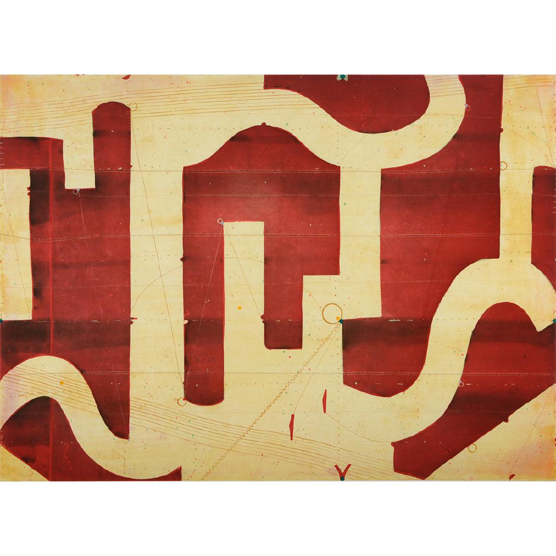 Caio Fonseca "Seven String etching no. 7" mixed media (1 of 7)