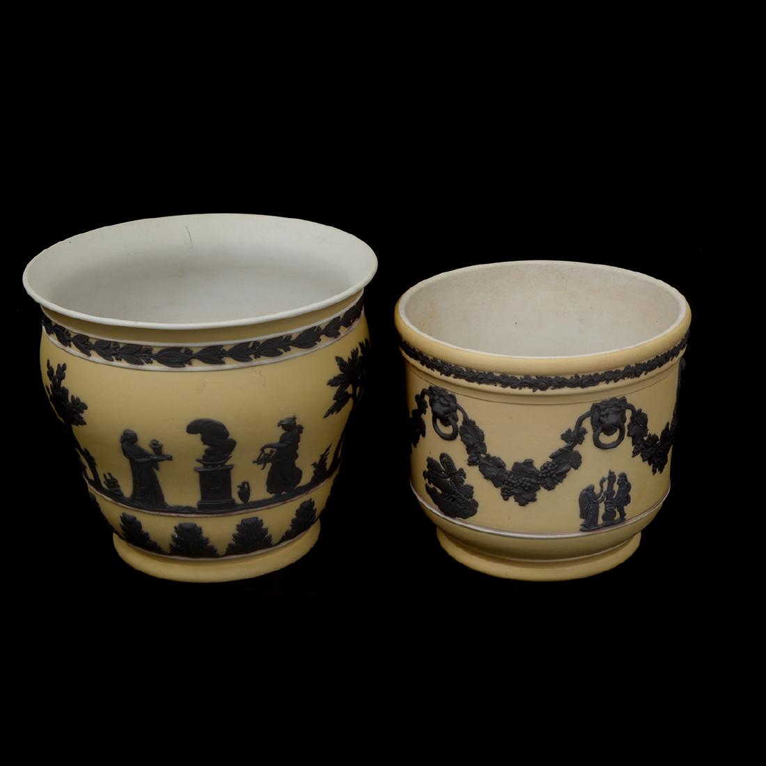 Two Wedgwood Yellow Jasper Dip Jardinieres (1 of 4)