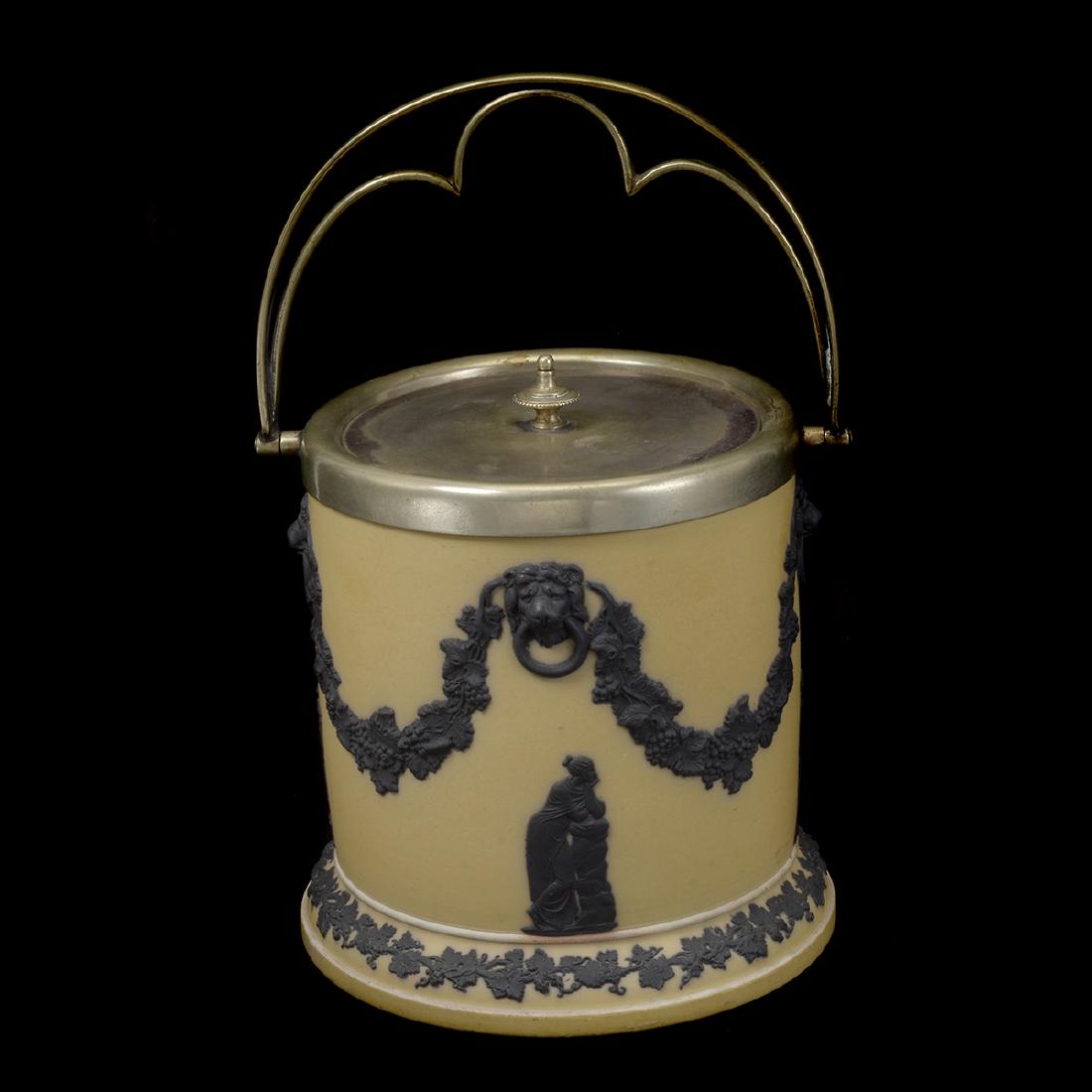 Wedgwood Yellow Jasper Dip Biscuit Jar and Cover (1 of 8)