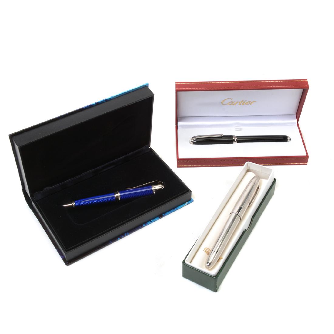 Collection of Three Pens-Cartier, Mont Blanc, Davidoff (1 of 10)