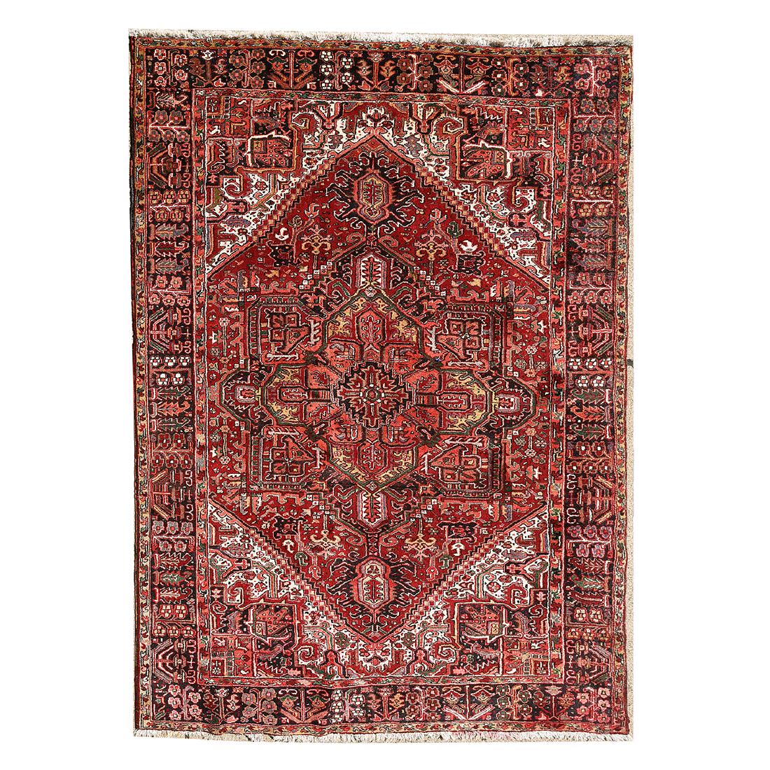 Heriz Rug in Reds, Green, Black, and Cream (1 of 4)